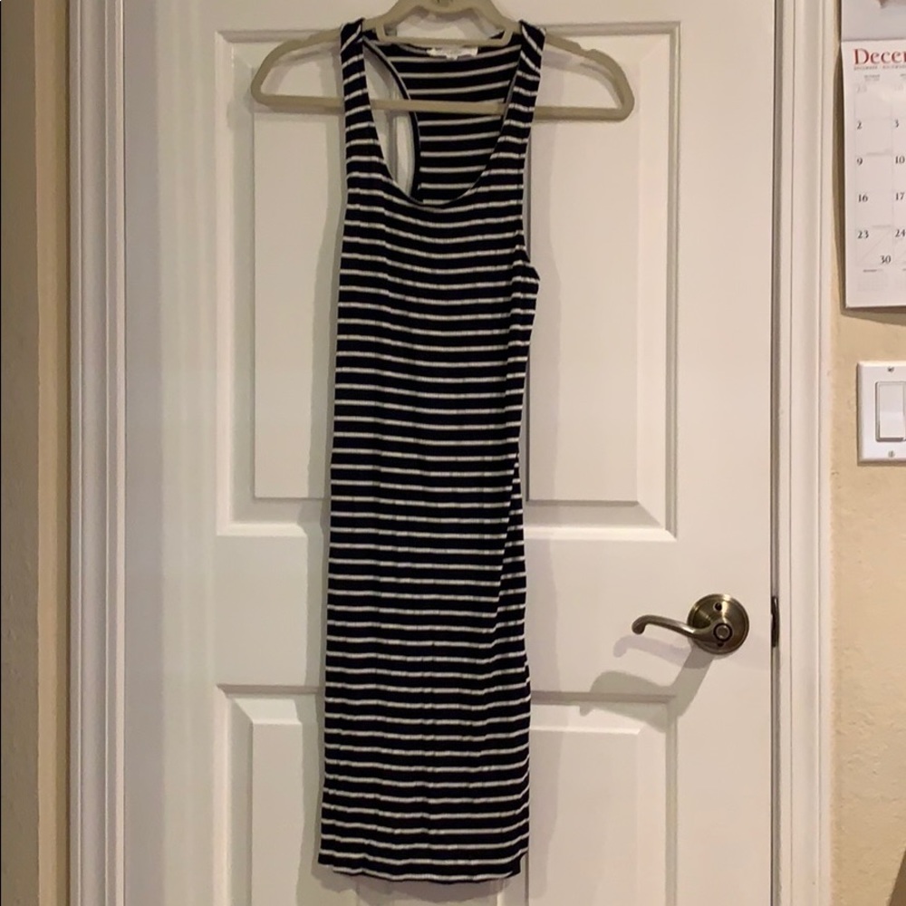 Blue striped dress
